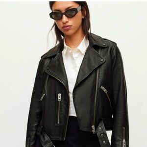NWT All Saints Balfern Leather jacket